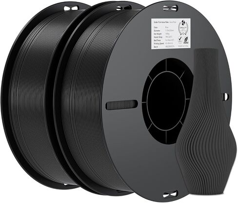 Creality 3D Printer Filament, PLA Filament 1.75mm Bundle for 3D Printing, Ender PLA Filament No-Tangling High Precision, Accuracy +/- 0.02mm (Black & White) in Kuwait