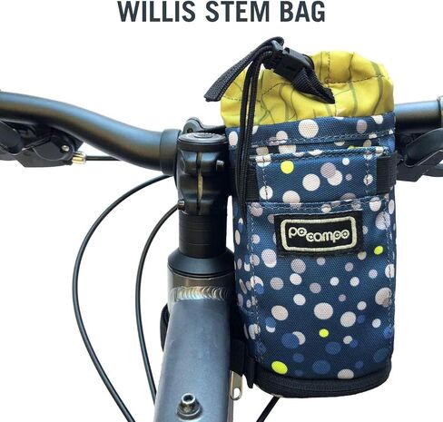 Po Campo Bags Bike Accessories – Willis Stem Bag – Bicycle Stem Pouch for Bike Handlebar Bag – Drawstring Feed Bag for Cycling and Bikepacking (Chevron) in Kuwait