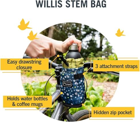 Po Campo Bags Bike Accessories – Willis Stem Bag – Bicycle Stem Pouch for Bike Handlebar Bag – Drawstring Feed Bag for Cycling and Bikepacking (Chevron) in Kuwait
