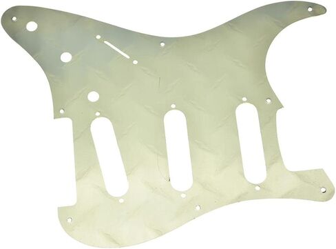 Dopro Vintage 8 Hole Metal Diamond Plate Strat SSS Pickguard Aluminum ST Scratch Plate for American FD Strat Black in Kuwait