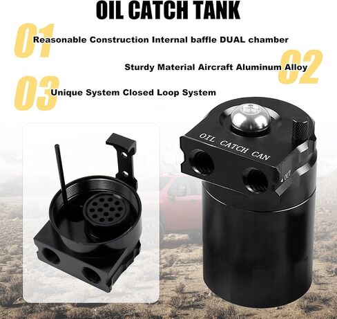 RYANSTAR RACING Oil Catch Can Compatible with Chevy Silverado 1500 GMC Sierra 1500 2014-2018 Chevy Tahoe Suburban GMC Yukon 2015-2020 in Saudi Arabia
