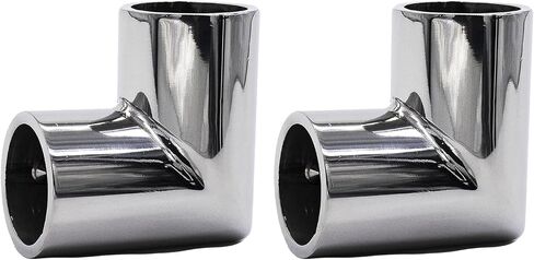 MARINE CITY 304 Grade Stainless Steel Two Way Circular 90 Degree Elbow Connector 7/8 Inches Welded Pipe Joints for Boats – Marines – Yachts – Ships (Pack of 2) in Kuwait