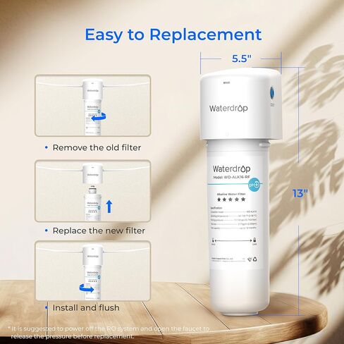 Waterdrop WD-G3-CF Filter, Replacement for WD-G3-W, WD-G3P600 and WD-G3P800-W Reverse Osmosis System, 6-month Lifetime, 2-Pack in Kuwait