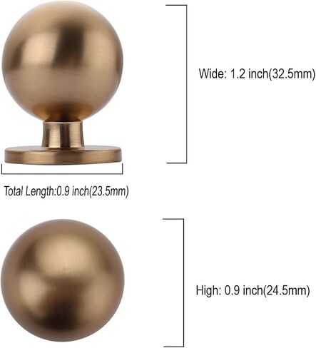 Asidrama 10 Pack Antique Brass Kitchen Cabinet Knobs, Vintage Retro Cabinet Knobs Kitchen Cabinet Hardware for Cupboard Drawer Knobs Dresser Knobs in Kuwait