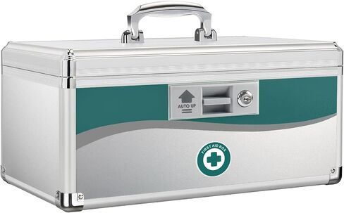 Med Box, Medicine Lock Box,Locking Medicine Box, Security Lock Boxes【Extra-Large16 x 9.25 x 7.5 Inch】,Lock Box, First Aid Key Safe Box,Lock Box for Medication in Saudi Arabia