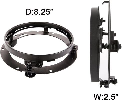 XPCTD 7 بوصة LED المصباح DOT DRL مجموعة مصابيح الهالة الخفيفة للتجول في شارع Glide Road King Ultra Classic Electra Glide FatBoy Tri Cvo Heritage Softail Slim Deluxe Switchback أسود in Kuwait