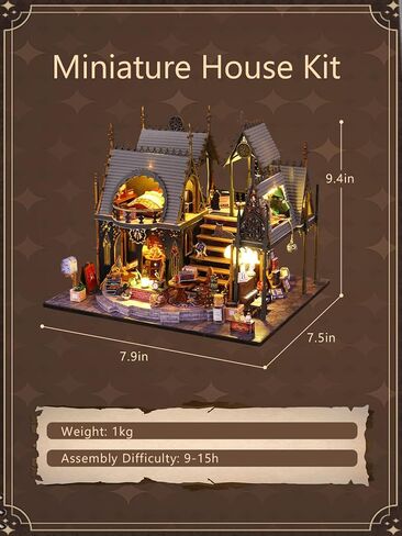 مجموعة زوايا الكتب DIY، إدراج رف الكتب DIY Mira Magie House Booknook Stand خزانة الكتب نموذج بناء مجموعة الإبداع ديكور الزقاق مع ضوء LED in Kuwait