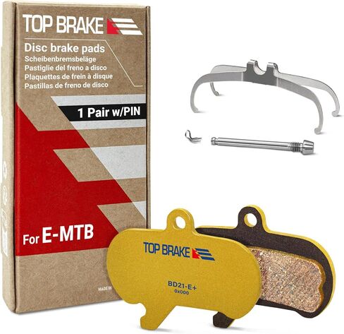 Top Brake BD21 Disc Mountain Bike Brake Pads Compatible with SRAM Maven Extra Large | MTB, Downhill, Trail Bikes | Ceramic Compound, Silent Option, Performance Version, Red (PIN Included) in Kuwait