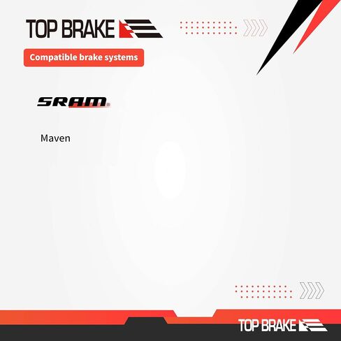 Top Brake BD21 Disc Mountain Bike Brake Pads Compatible with SRAM Maven Extra Large | MTB, Downhill, Trail Bikes | Ceramic Compound, Silent Option, Performance Version, Red (PIN Included) in Kuwait