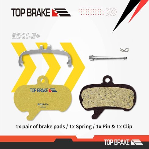 Top Brake BD21 Disc Mountain Bike Brake Pads Compatible with SRAM Maven Extra Large | MTB, Downhill, Trail Bikes | Ceramic Compound, Silent Option, Performance Version, Red (PIN Included) in Kuwait