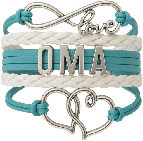 Oma Gift, Oma Infinity Charm Bracelet for Women, Oma Jewelry, Gift for Grandma, Grandma Jewelry, Gender Reveal in Kuwait
