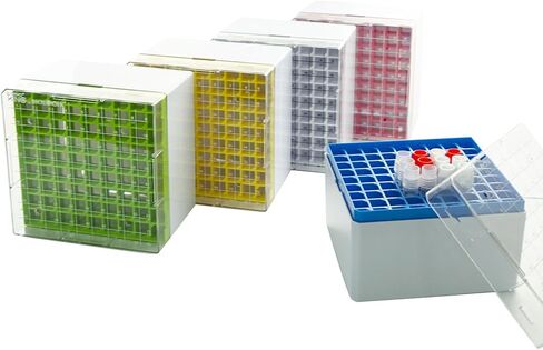 2in 81-Well PC Lab Freezer Box Cryo Boxes Cryogenic Storage Box, Assorted Colors Microtube Storage Box, 5 Pcs/Pack in Kuwait