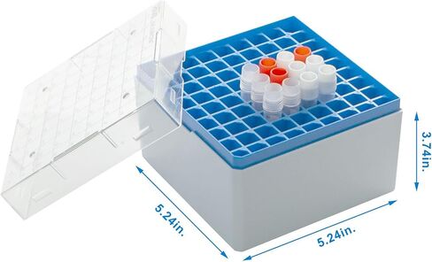 2in 81-Well PC Lab Freezer Box Cryo Boxes Cryogenic Storage Box, Assorted Colors Microtube Storage Box, 5 Pcs/Pack in Kuwait