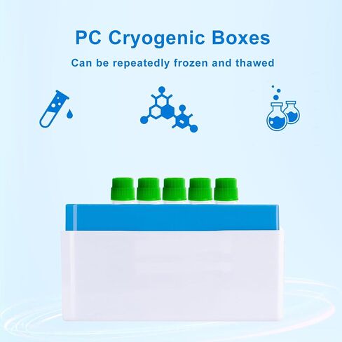 2in 81-Well PC Lab Freezer Box Cryo Boxes Cryogenic Storage Box, Assorted Colors Microtube Storage Box, 5 Pcs/Pack in Kuwait