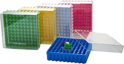 2in 81-Well PC Lab Freezer Box Cryo Boxes Cryogenic Storage Box, Assorted Colors Microtube Storage Box, 5 Pcs/Pack in Kuwait