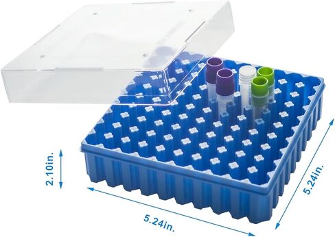 2in 81-Well PC Lab Freezer Box Cryo Boxes Cryogenic Storage Box, Assorted Colors Microtube Storage Box, 5 Pcs/Pack in Kuwait