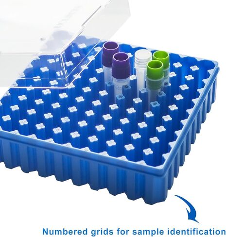 2in 81-Well PC Lab Freezer Box Cryo Boxes Cryogenic Storage Box, Assorted Colors Microtube Storage Box, 5 Pcs/Pack in Kuwait
