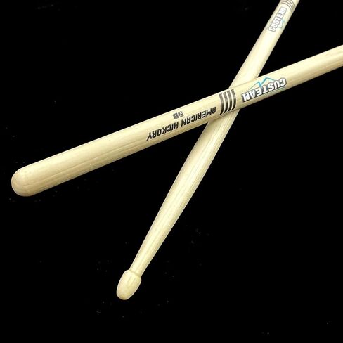 Hickory Drum Sticks 2B- 2B Drumsticks ، Teardrop Wood Tip Strick ، ​​صوت رنين ، مناسب للصخور والمعادن والموسيقى الأثقل in Kuwait