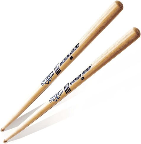 Hickory Drum Sticks 2B- 2B Drumsticks ، Teardrop Wood Tip Strick ، ​​صوت رنين ، مناسب للصخور والمعادن والموسيقى الأثقل in Kuwait