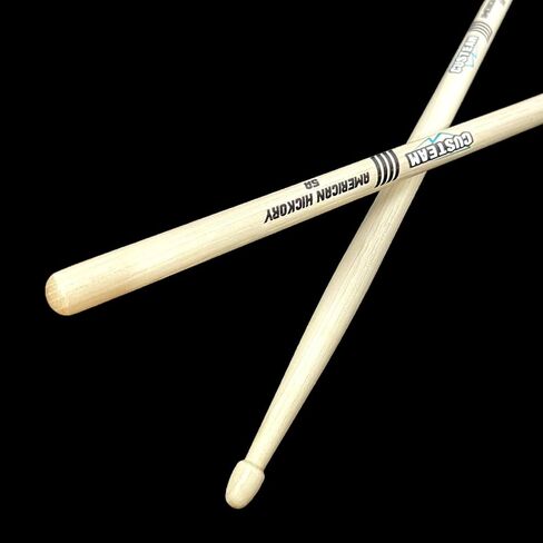 Hickory Drum Sticks 2B- 2B Drumsticks ، Teardrop Wood Tip Strick ، ​​صوت رنين ، مناسب للصخور والمعادن والموسيقى الأثقل in Kuwait