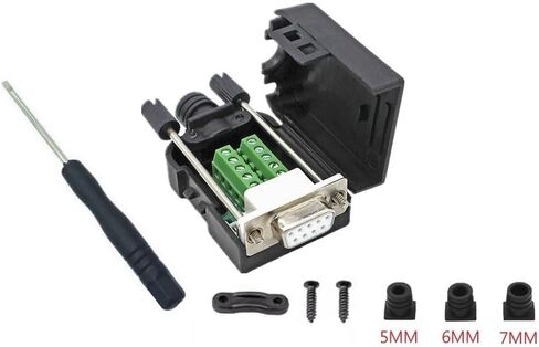 Best D-Sub Solderless Breakout Terminal Block Connector DIY Kit (DB9, 2PCS Male) in Kuwait