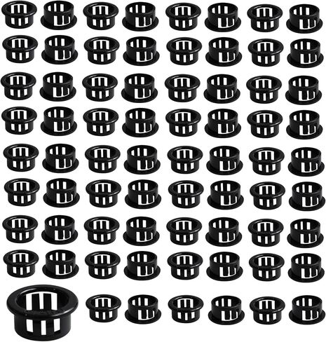 30PCS 1 Inch Opened Snap Bushing Grommets, Black Snap in Cable Hose Bushing for Cable, Snap, Bushing, Insulated Protection in Kuwait