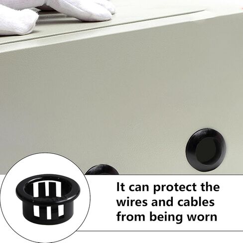 30PCS 1 Inch Opened Snap Bushing Grommets, Black Snap in Cable Hose Bushing for Cable, Snap, Bushing, Insulated Protection in Kuwait