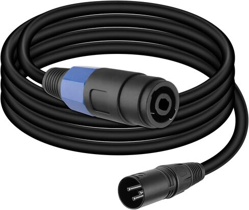 Gelrhonr Speakon Female إلى XLR الذكور كابل التمديد الصوتية مع قفل تويست لألواح الخلاط ، الوصلات ، preamps ، مكبرات الصوت ، إلخ (0.5m) in Kuwait