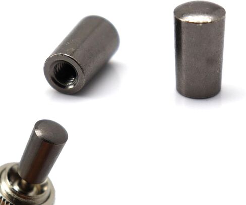 Universal Guitar Toggle Switch Knob Set - Metal Tip Pickup Switch Knob for Epiphone Les Paul, Fits 3.5mm & 4mm Switches (Nickel, 1pcs - 3.5mm & 4mm) in Kuwait