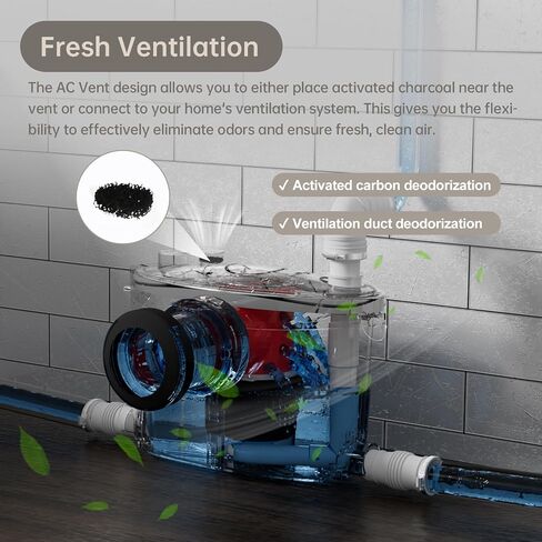 Simple Project 750w Macerator Pump, Basement Toilet Pump System 36 Ft/10 M Head, Sewerage Grinder Macerator Pump With 4 Water Inlets For Macerating Toilet, Shower, Bathtub Waste Water Disposal in Kuwait