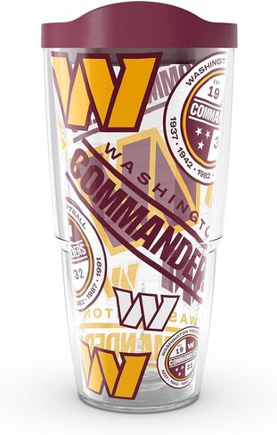Tervis Venture Lite NFL Washington Commanders - All Over Made in USA Double Walled Insulated Tumbler Travel Cup Keeps Drinks Cold & Hot, 24oz Water Bottle, Classic in Saudi Arabia