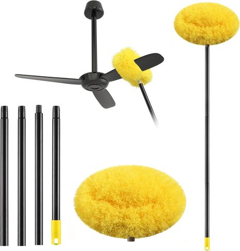 Ceiling Fan Cleaner Duster 7 Ft, Fan Duster for Ceiling Fan Blades, Removable Ceiling Fan Duster with Long Pole, Reusable Ceiling Cleaner Duster for High Ceilings, Fans, Furniture, Blinds in Kuwait