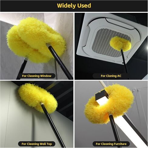 Ceiling Fan Cleaner Duster 7 Ft, Fan Duster for Ceiling Fan Blades, Removable Ceiling Fan Duster with Long Pole, Reusable Ceiling Cleaner Duster for High Ceilings, Fans, Furniture, Blinds in Kuwait