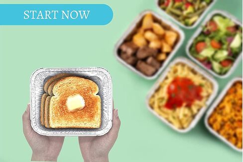 Small Aluminum Pans with Lids -(5"×4"×1.8") 1 LB Capacity Tin Foil Food Containers with Lids - 40 Pans and 40 Lids - for Cooking, Baking, Meal Prep in Kuwait