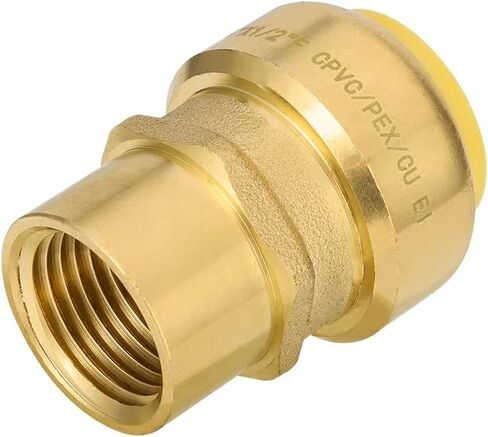 EFIELD محولات نحاسية مقاس 1 بوصة × 3/4 بوصة أنثى NPT، دفع للتوصيل، نحاس، CPVC مع مشبك فصل in Kuwait