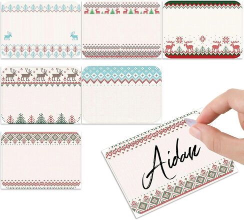 240 Pcs Greenery Name Tags Stickers Spring Summer Green Leaves Border Tag Labels Party Name Tag Personalized Tags for Themed Party Office Home, 3.5 x 2.4, 6 Styles in Kuwait