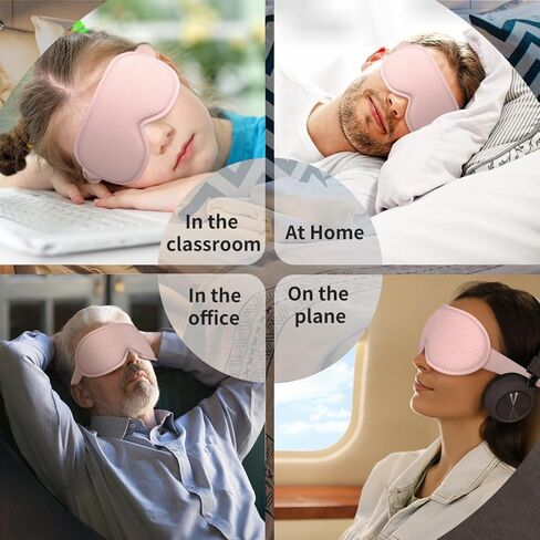 Easysleep Sleep Eye Mask 3D Contoured Cup Sleeping Mask with 100% Light Blocking and Adjustable Strap Soft Breathable Eye Cover Night Blindfold Mask for Men Women. in Kuwait