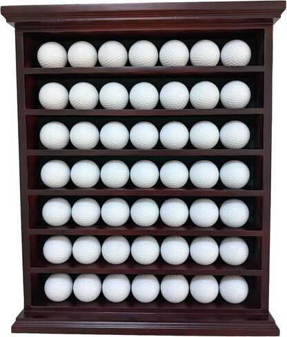 Deluxe Natural Wood Golf Ball Display Cabinet - Showcases Up to 49 Golf Balls - Ideal for Collectors & Enthusiasts in Kuwait