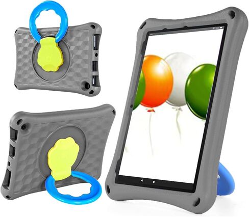 All-New Fire HD 10 Tablet Case for Kids(2023/2021 Release, 13th/11th Generation),Light Weight Shock Proof Handle Friendly 360 Rotating Grip Stand Kid-Proof Case (Blue) in Kuwait