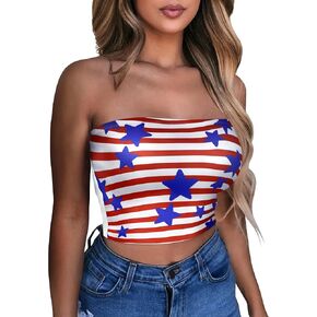 Summer Tube Tops Basic Crop Tops for Women Strapless Tank Casual Tunics Sexy Short Shirts