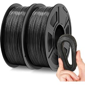 خيوط TPU 1.75 مم، خيوط طابعة ثلاثية الأبعاد 95A، خيوط TPU مرنة للطباعة السريعة، بكرة 250 جرام، 8 لفات، 2 كجم إجمالاً، أسود + أبيض + شفاف + رمادي + أحمر + أزرق + أخضر + برتقالي