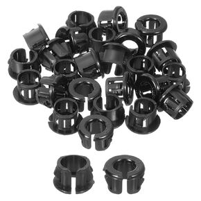 كابل UXCELL SNAP GROMMETS GOMMETS ، 50pcs 13mm/0.51 "تصاعد DIA DIA NYLON SNAP GROMMET ، مستدير في جلبة خرطوم الكابلات لأسلاك أنابيب مختلفة ، أسود ، أسود