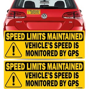 TOTOMO Red 10pk Vehicle Speed is Monitored by GPS Speed Limits are maintained Sticker 10"x3.5" Highly Reflective Premium Quality Car Safety Caution Sign #SDM-14R-10pk in Kuwait