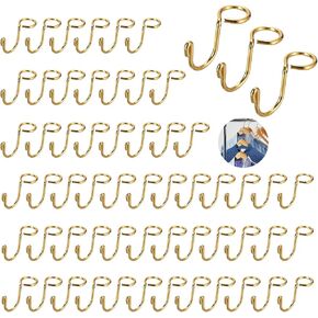 شماعات Kokone Hooks 60 PCS Mini Cascading College Hooker Hooks for Velvet Wooden Hangers Sturdy Metal Clother Hoolker Hooks Silver Hanger Extender Hooks for Hat Bag