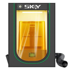 راتنج 3D الطابعة العلبة مع مجموعة التهوية ، ضوء LED ، خيمة الغطاء الحرارية Hygromometer الغطاء القضاء على الروائح عزل الضوضاء المتوافقة مع anycubic elegoo creality سلسلة LCD راتنج UV 3D