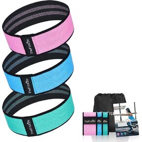 نطاقات تمرين مقاومة الحياة للحياة للنساء - نطاقات تمرين للأقمشة للغنيمة والورك واللمعان والساق والفخذ والقرصنة ورفع الحلقات المخرجة واللياقة البدنية لصالح صالة الألعاب الرياضية المنزلية in Kuwait