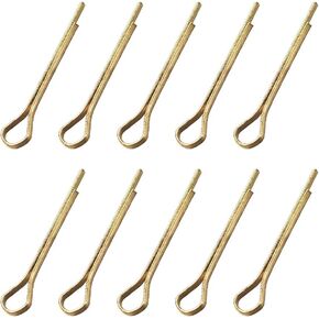 Uxcell Split Cotter Pin - 3 مم × 30 مم (1/8 بوصة × 1 3/16 بوصة) النحاس الصلب 2 -PRONGS GOLD TONER CLIP