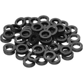 Patikil M10 Round Electrical Outlet ABS Gashers ، 60 PCS 10.2mm ID ، 16 مم OD ، طول 15 ملم بدون خيوط ، تبديل وأجهزة الفواصل على مسامير M10
