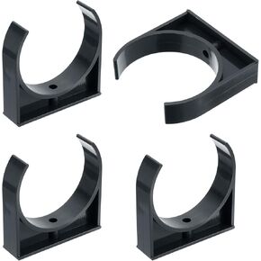 uxcell 6Pcs PVC Water Pipe Clamps Clips, U-Shaped Tubing Hose Buckles, Irrigation Tube Holder for 63mm OD for TV Trays Tubing Hose Hanger Support Tubing, Black in Kuwait