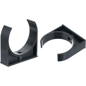 uxcell 6pcs مشابك أنابيب الماء PVC ، أبازيم خرطوم الأنابيب على شكل حرف U ، حامل أنبوب الري لـ 63 مم OD لأصواني التلفزيون أنابيب شماع أنابيب ، أسود ، أسود